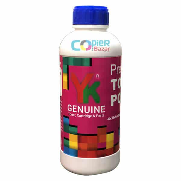 YK Compatible Magenta Toner Powder 500gm Bottle Front