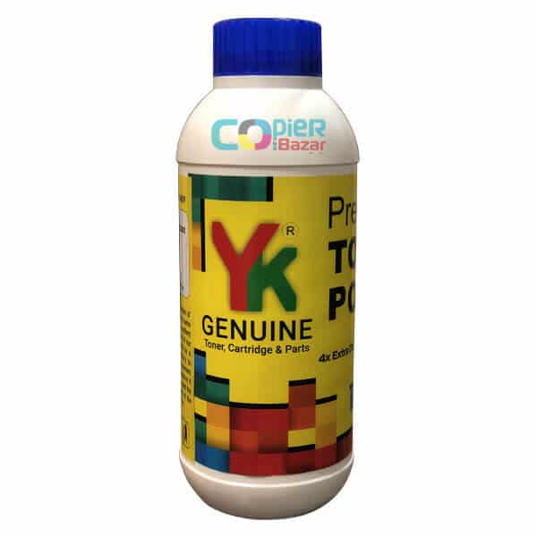 YK Compatible Yellow Toner Powder 500gm Bottle Front