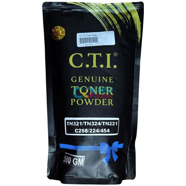 CTI Compatible Cyan Toner for Konica Minolta TN321/TN324/TN221/C258/224/454 (500gm pouch)