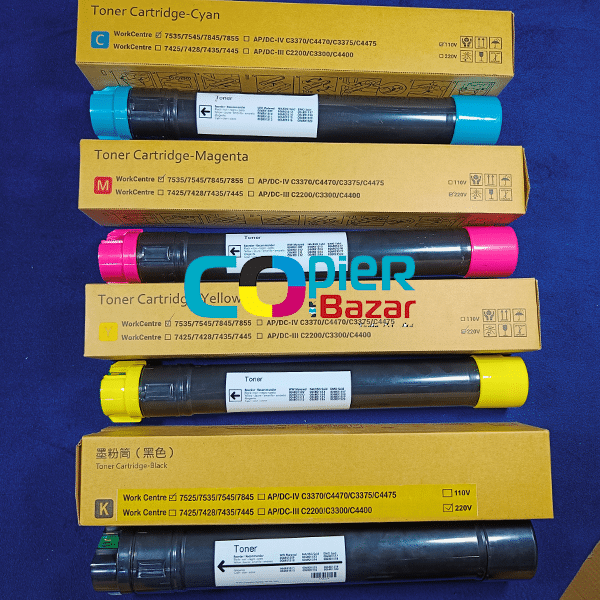 Xerox CMYK Toner Cartridge Set For 7535 7545 7845 7855 ( Compatible )