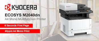 Front view of the Kyocera Ecosys M2040DN multifunction printer