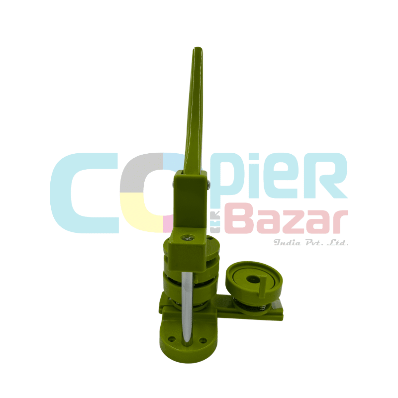 Easy-to-use green 44mm badge making machine with comfortable grip handle for DIY 1.75 inch button and pin creation